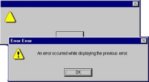 Rollercoaster: Error message