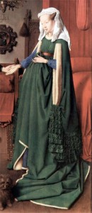 Mrs Arnolfini from The Arnolfini Marriage in National Gallery