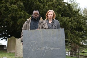 Tilda Swinton, Isaac Julien and Derek Jarman's tombstone