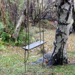 The swing and the birch tree