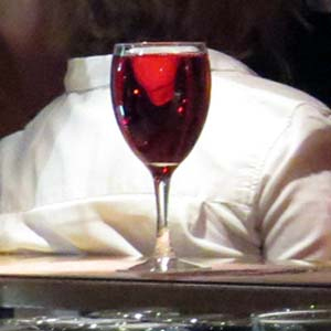 Half full: A glass of red