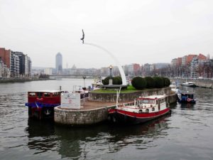 Liege diver on island