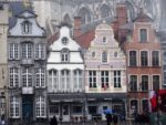 Mechelen - houses under the Cathedral on Grote Markt