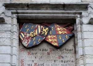 The arms of Margaret of York and Charles the Bold - Margaret of York's Palace, Mechelen