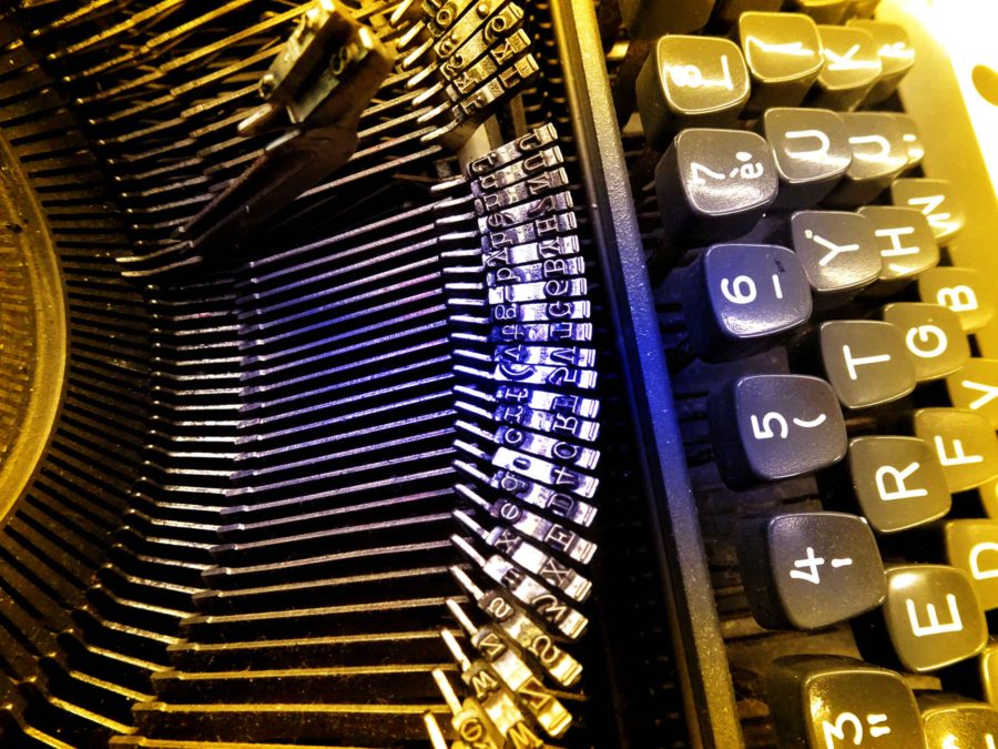 Margaret Atwood: Old typewriter close-up