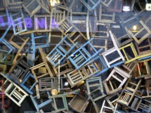 Old chairs in a window