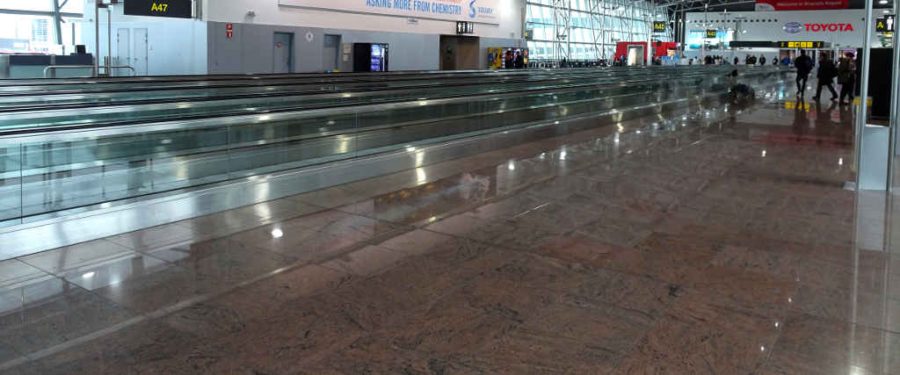 Brussels airport moving walkways