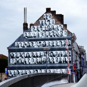 House gable with portraits - InsideOut project