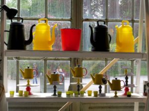 Greenhouses: Royal wateringcans on sale in the royal shop