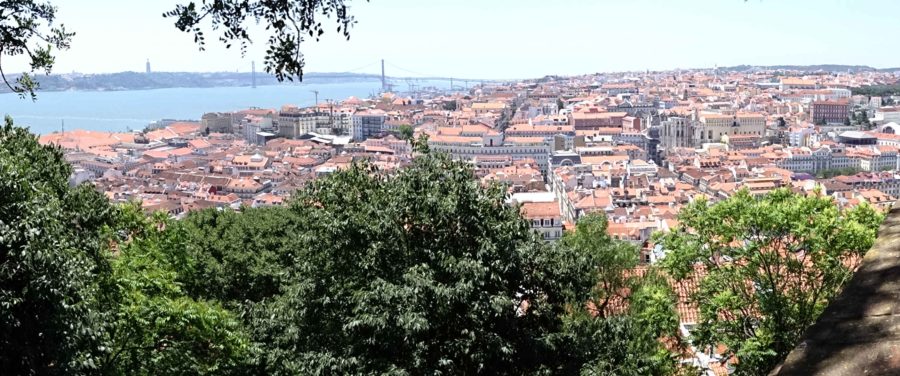 View over Lisbon and the Tagus from Castelo de Sao Jorge