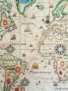Tuesday - Museu de Marinha Belem Portuguese discoveries map detail 5 - Atlantic