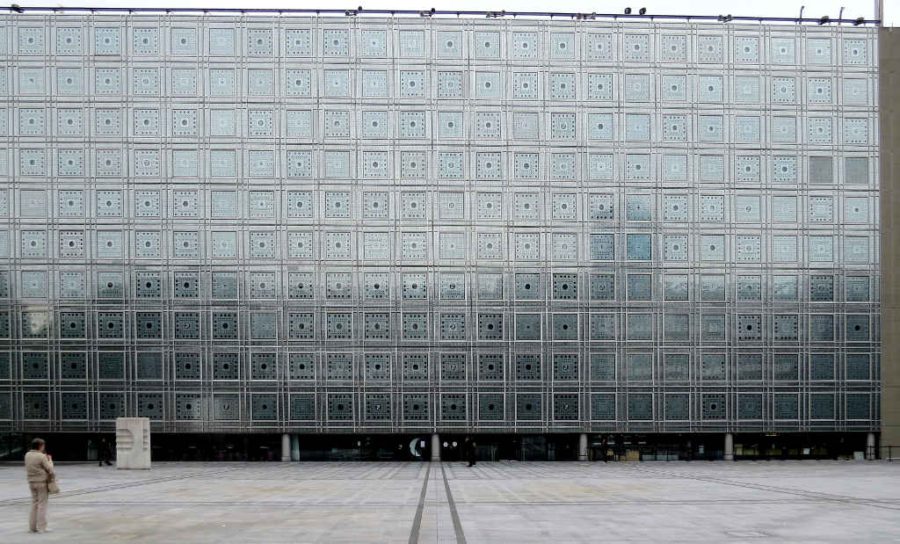 Paris: Facade of the Arabic World Institute/Institut du Monde Arabe