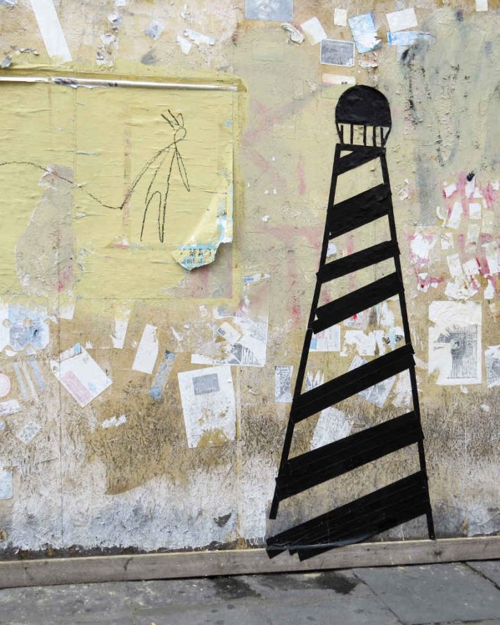 Graffiti Florence - Gaffer tape lighthouse