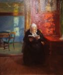 Skagen: Portrait of Ane Brøndum reading by her daughter Anna Ancher