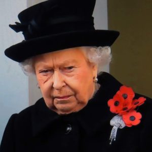 Flanders Fields: The Queen at the Cenotaph 2018 original photo from video still news footage