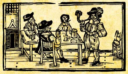 The Pickpockets' Ballad: In the tavern woodcut