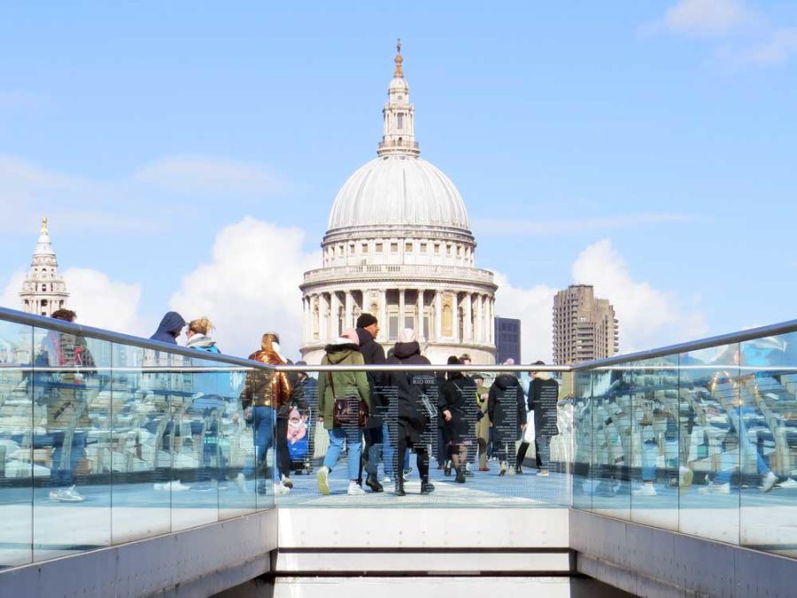 Crossing the Millennium Bridge in the time of the coronavirus