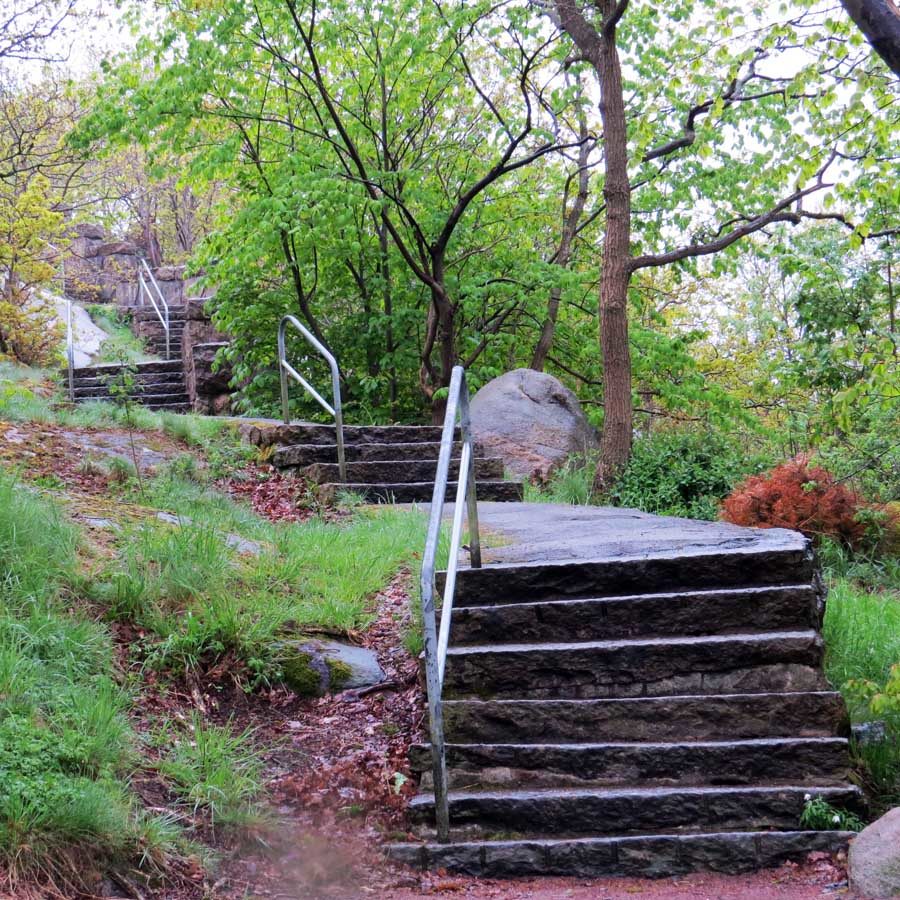 Stone steps climbing the west side of Ramberget