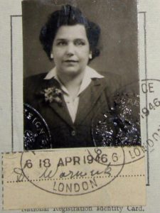 Deborah Jimack: Identity card photo from 1946