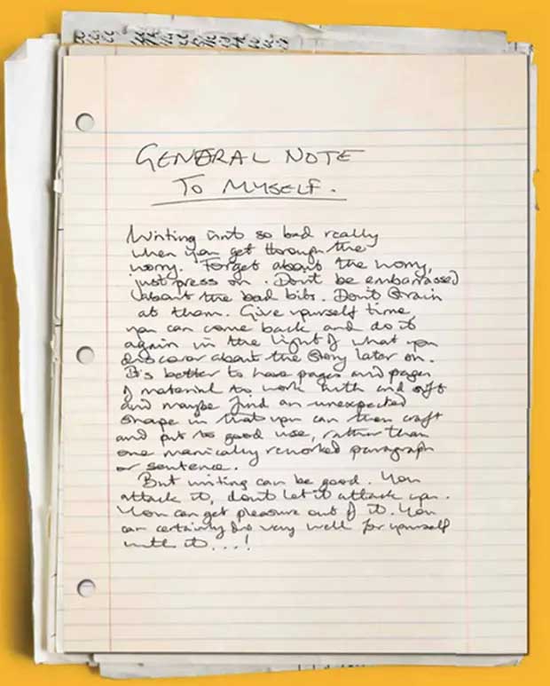 Douglas Adams' General Note To Myself - reproduced from The Guardian article linked in the text