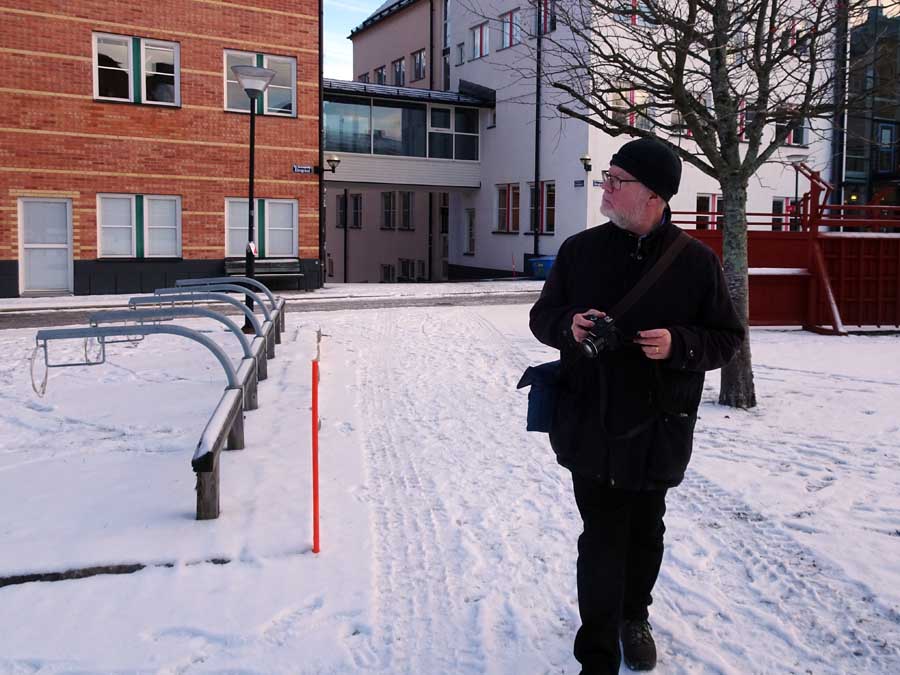 Photographer on the Mitthögskolan campus
