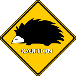 Porcupine Caution