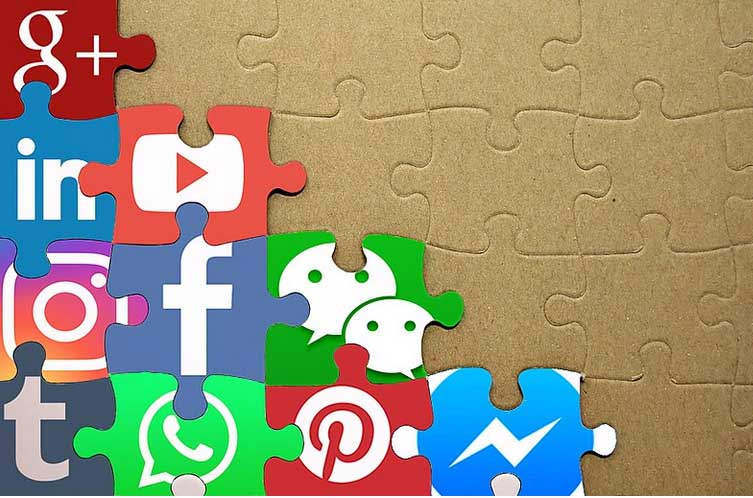 Social Media Puzzle - Child's puzzle with social media logos. Credit TodayTesting.com