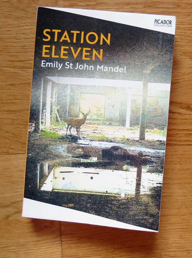 Photo of the front cover of Station Eleven by Emily St John Mandel